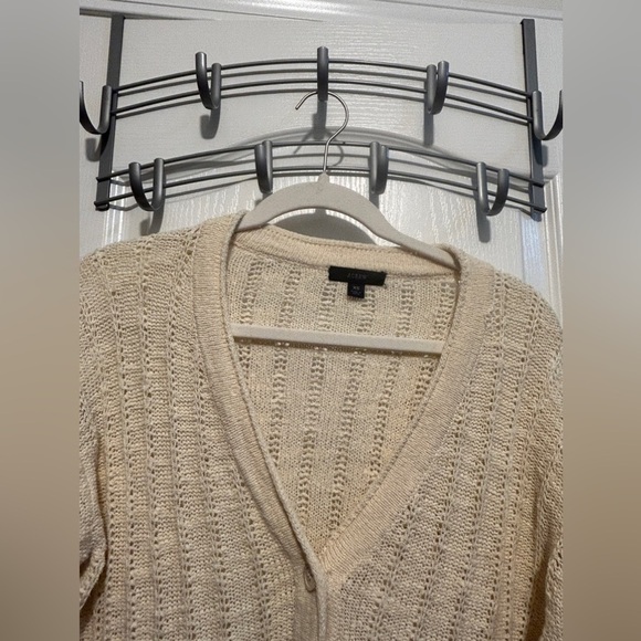 J. Crew Point Sur open knit cardigan women’s XS boxy cream coastal cowgirl boho - Picture 10 of 16